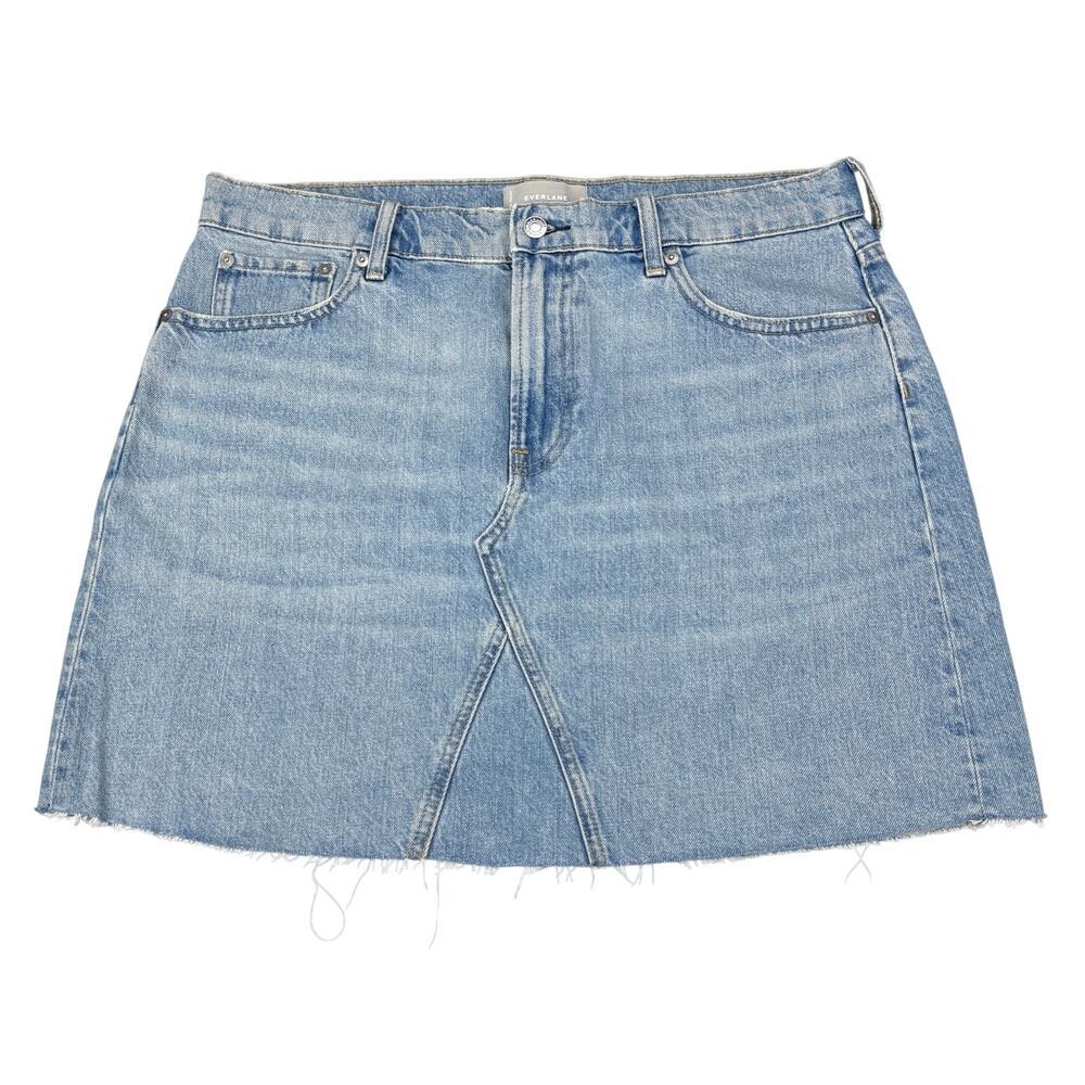 EVERLANE The Denim Reconstructed Skirt Sz 33 Blue - Picture 3 of 7